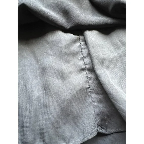 Arthropolgie Staring At Stars Hi-Low Skirt Layered Sheer Chiffon Size S Black - Picture 6 of 8